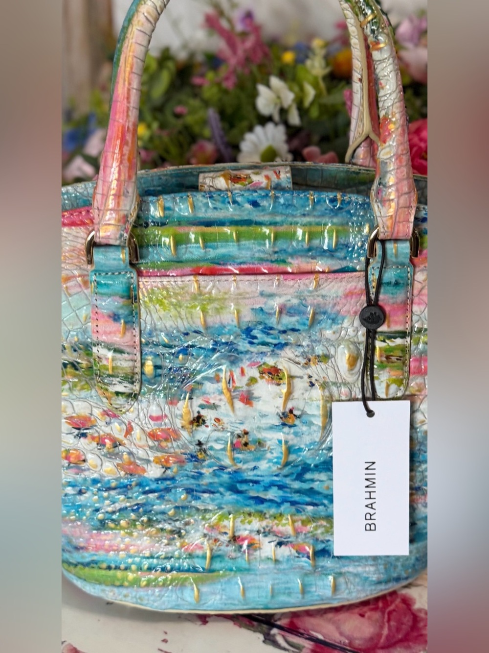 Brahmin Jenny Staycation Shoulder Bag NWT Fish Tropical Beauty 2x EYES FIRM - Picture 4 of 13